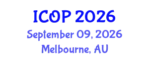 International Conference on Optics and Photonics (ICOP) September 09, 2026 - Melbourne, Australia