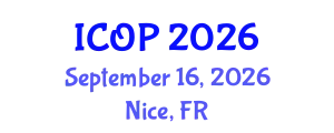 International Conference on Optics and Photonics (ICOP) September 16, 2026 - Nice, France