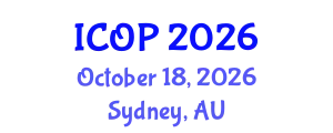 International Conference on Optics and Photonics (ICOP) October 18, 2026 - Sydney, Australia