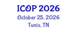 International Conference on Optics and Photonics (ICOP) October 25, 2026 - Tunis, Tunisia