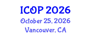 International Conference on Optics and Photonics (ICOP) October 25, 2026 - Vancouver, Canada