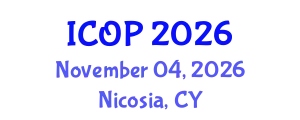 International Conference on Optics and Photonics (ICOP) November 04, 2026 - Nicosia, Cyprus