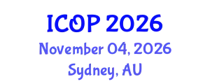 International Conference on Optics and Photonics (ICOP) November 04, 2026 - Sydney, Australia