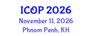 International Conference on Optics and Photonics (ICOP) November 11, 2026 - Phnom Penh, Cambodia