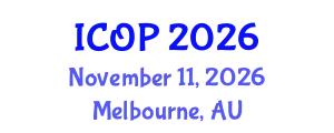 International Conference on Optics and Photonics (ICOP) November 11, 2026 - Melbourne, Australia