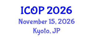 International Conference on Optics and Photonics (ICOP) November 15, 2026 - Kyoto, Japan