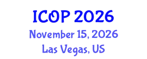 International Conference on Optics and Photonics (ICOP) November 15, 2026 - Las Vegas, United States