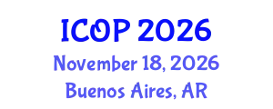 International Conference on Optics and Photonics (ICOP) November 18, 2026 - Buenos Aires, Argentina