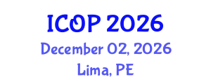 International Conference on Optics and Photonics (ICOP) December 02, 2026 - Lima, Peru