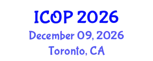 International Conference on Optics and Photonics (ICOP) December 09, 2026 - Toronto, Canada