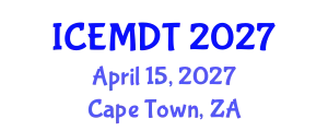 International Conference on Education Media Design and Technology (ICEMDT) April 15, 2027 - Cape Town, South Africa