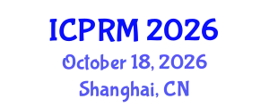 International Conference on Pulmonary and Respiratory Medicine (ICPRM) October 18, 2026 - Shanghai, China