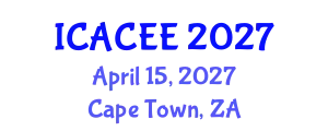 International Conference on Architectural, Civil and Environmental Engineering (ICACEE) April 15, 2027 - Cape Town, South Africa