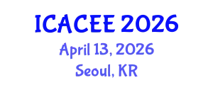International Conference on Architectural, Civil and Environmental Engineering (ICACEE) April 13, 2026 - Seoul, Republic of Korea