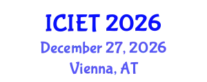 International Conference on Imaging Engineering and Technology (ICIET) December 27, 2026 - Vienna, Austria