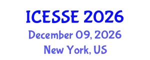 International Conference on Earth and Space Sciences and Engineering (ICESSE) December 09, 2026 - New York, United States