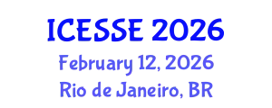 International Conference on Earth and Space Sciences and Engineering (ICESSE) February 12, 2026 - Rio de Janeiro, Brazil