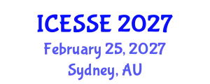 International Conference on Earth and Space Sciences and Engineering (ICESSE) February 25, 2027 - Sydney, Australia