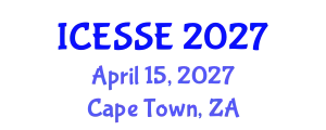 International Conference on Earth and Space Sciences and Engineering (ICESSE) April 15, 2027 - Cape Town, South Africa