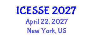 International Conference on Earth and Space Sciences and Engineering (ICESSE) April 22, 2027 - New York, United States