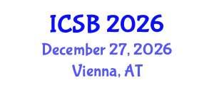 International Conference on Systems Biology (ICSB) December 27, 2026 - Vienna, Austria
