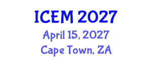 International Conference on Engineering Management (ICEM) April 15, 2027 - Cape Town, South Africa