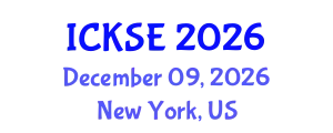 International Conference on Knowledge and Software Engineering (ICKSE) December 09, 2026 - New York, United States
