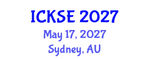 International Conference on Knowledge and Software Engineering (ICKSE) May 17, 2027 - Sydney, Australia