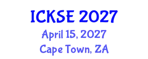 International Conference on Knowledge and Software Engineering (ICKSE) April 15, 2027 - Cape Town, South Africa