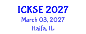 International Conference on Knowledge and Software Engineering (ICKSE) March 03, 2027 - Haifa, Israel