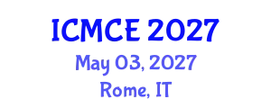 International Conference on Mechatronics and Control Engineering (ICMCE) May 03, 2027 - Rome, Italy