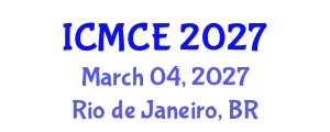 International Conference on Mechatronics and Control Engineering (ICMCE) March 04, 2027 - Rio de Janeiro, Brazil