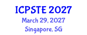 International Conference on Pharmaceutical Science, Technology and Engineering (ICPSTE) March 29, 2027 - Singapore, Singapore