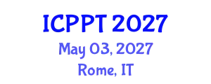 International Conference on Pharmacology and Pharmaceutical Technology (ICPPT) May 03, 2027 - Rome, Italy