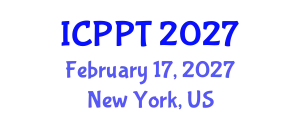 International Conference on Pharmacology and Pharmaceutical Technology (ICPPT) February 17, 2027 - New York, United States