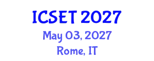 International Conference on Structural Engineering and Technology (ICSET) May 03, 2027 - Rome, Italy