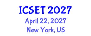 International Conference on Structural Engineering and Technology (ICSET) April 22, 2027 - New York, United States