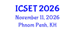 International Conference on Structural Engineering and Technology (ICSET) November 11, 2026 - Phnom Penh, Cambodia