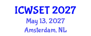 International Conference on Water Sciences, Engineering and Technology (ICWSET) May 13, 2027 - Amsterdam, Netherlands