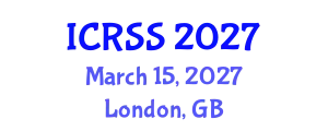 International Conference on Reliability and Structural Safety (ICRSS) March 15, 2027 - London, United Kingdom