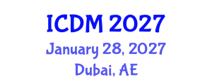 International Conference on Data Mining (ICDM) January 28, 2027 - Dubai, United Arab Emirates