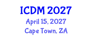 International Conference on Data Mining (ICDM) April 15, 2027 - Cape Town, South Africa