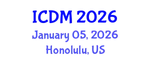 International Conference on Data Mining (ICDM) January 05, 2026 - Honolulu, United States