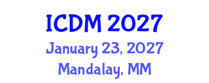 International Conference on Data Mining (ICDM) January 23, 2027 - Mandalay, Myanmar