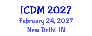 International Conference on Data Mining (ICDM) February 24, 2027 - New Delhi, India