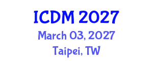 International Conference on Data Mining (ICDM) March 03, 2027 - Taipei, Taiwan