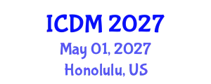 International Conference on Data Mining (ICDM) May 01, 2027 - Honolulu, United States