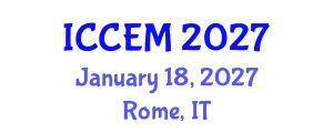 International Conference on Computational and Experimental Mechanics (ICCEM) January 18, 2027 - Rome, Italy