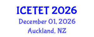 International Conference on Emerging Trends in Engineering and Technology (ICETET) December 01, 2026 - Auckland, New Zealand