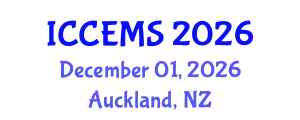 International Conference on Chemical, Environment and Medical Sciences (ICCEMS) December 01, 2026 - Auckland, New Zealand